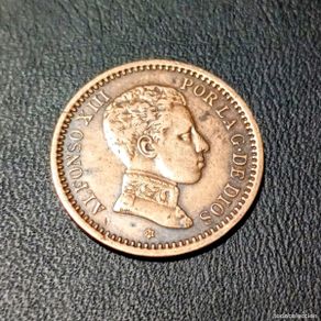 Moedas de Espanha: MONEDA DE 2 CÉNTIMOS DE ALFONSO XIII - 1904. ESTADO COMO SE VE EN LAS IMÁGENES.